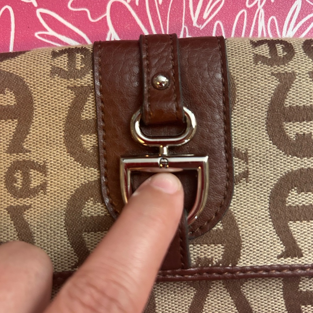 Etienne Aigner Brown and Tan Wallet - Picture 5 of 5